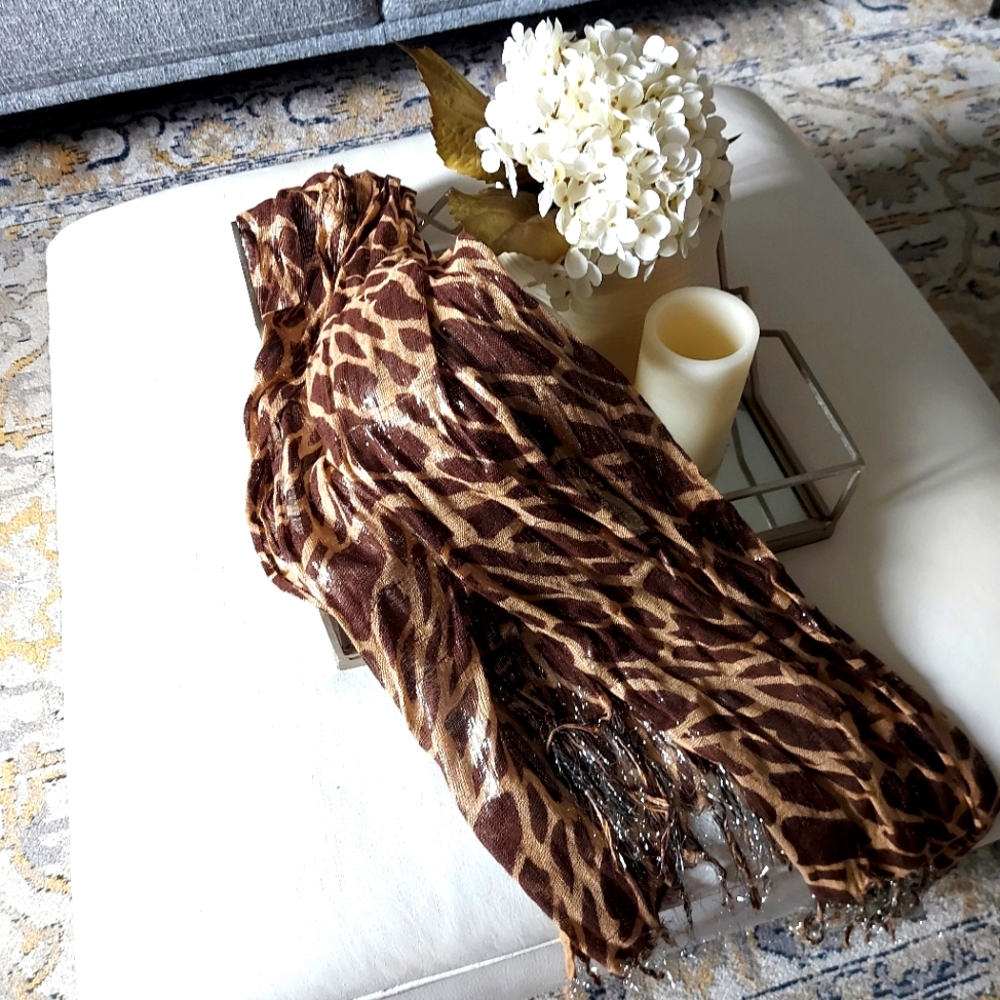 Leopard Print Scarf - Picture 1 of 2